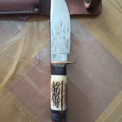 Couteau Skinner Sheffield Bowie pure COX  vintage lame large