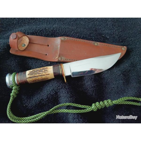 Couteau Skinner Sheffield Bowie pure COX  vintage lame large
