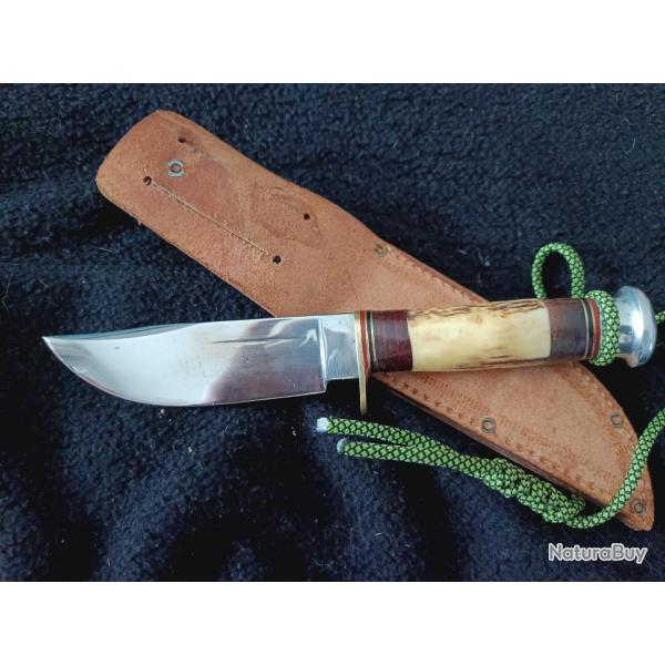 Couteau Skinner Sheffield Bowie pure COX  vintage lame large