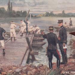 CPA - ILLUSTRATEUR MILITAIRE Génie pontonniers- N°401