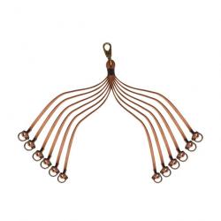 Porte-oiseaux 12 lacets en cuir véritable - TOURBON - LIVRAISON GRATUITE