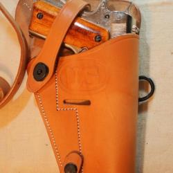 Belle reproduction qualité Holster US ARMY Colt 45 réglementaire poitrine cuir WWII EBR24CLT006