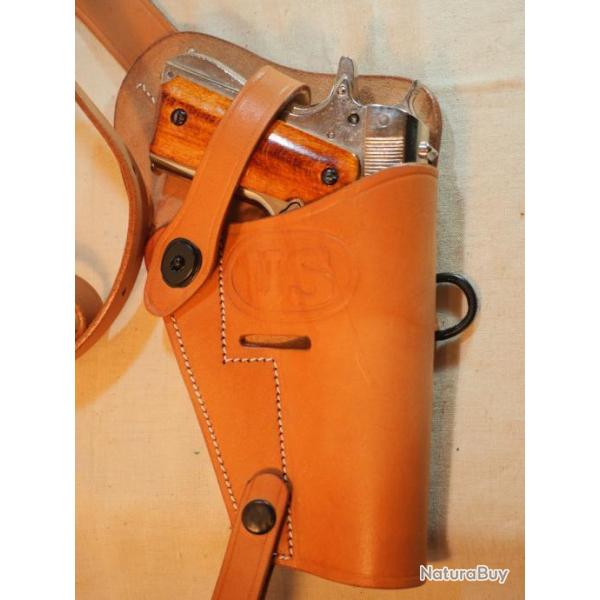 Belle reproduction qualit Holster US ARMY Colt 45 rglementaire poitrine cuir WWII EBR24CLT006