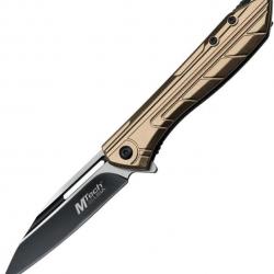 Couteau MTECH USA Linerlock A/O Tan Lame Acier Inox Manche Aluminium MTA1204TN