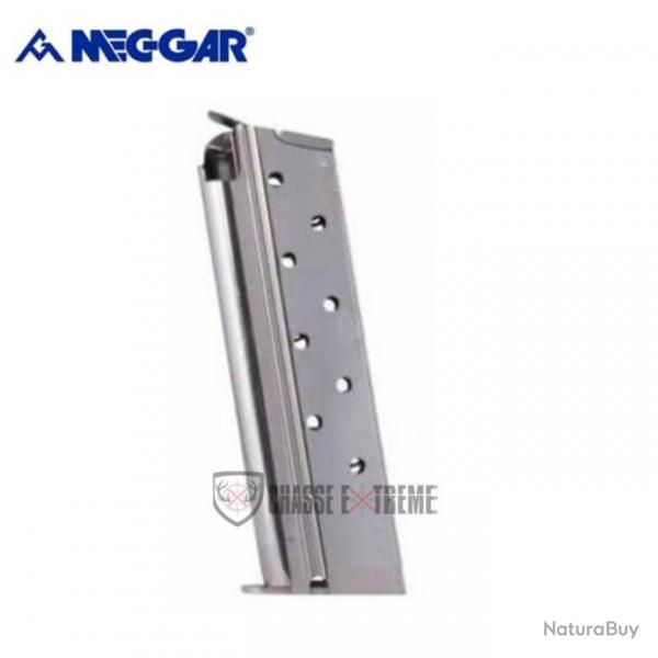 Chargeur MEC-GAR pour Colt 1911 Officer 7 Cps Cal 45 Acp Nickel