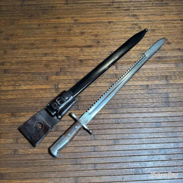 BAONNETTE DE PIONNIER SUISSE Model 1914 ELSENER SCHWYZ VICTORINOX COMPLTE FOURREAU ET GOUSSET