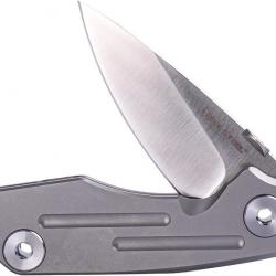 Couteau Real Steel Delta 2600 Titane Lame Acier S35VN Manche Titane Frame Lock Clip RS7101