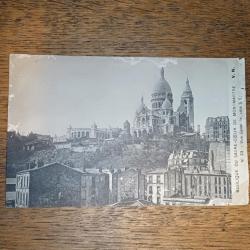 Carte postale noir et blanc basilique du sacre-coeur de montmartre