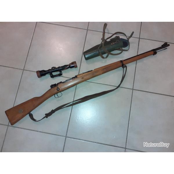 Fusil Mauser Sudois Carl Gustav M96 M41 6,5x55 avec Ajack 4x90