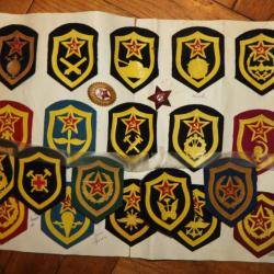 Lot de patch/insignes tissus Russie sovietique.