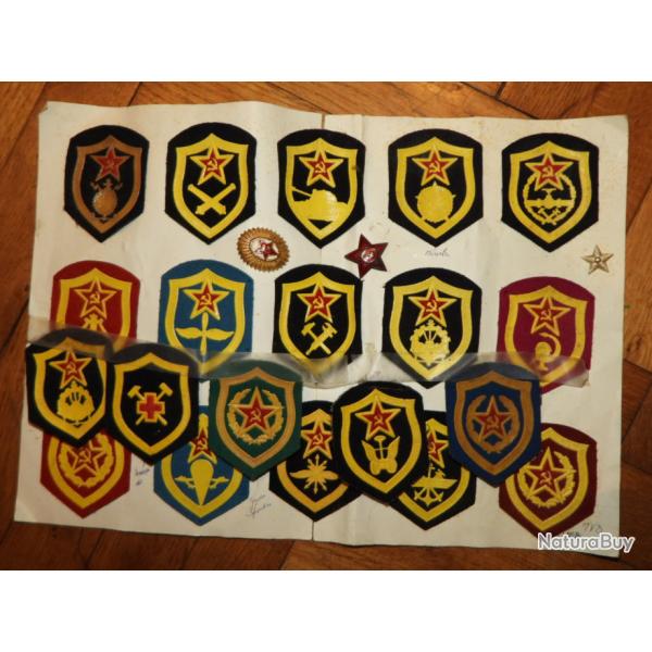 Lot de patch/insignes tissus Russie sovietique.