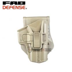 Holster FAB DEFENSE pour Glock 17 Paddle Rétention Niveau 2 Sable