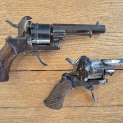 Lot de revolvers Bulldog ancien à restaurer