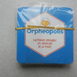 jeu de cartes publicitaire Orpheopolis - soutenons ensemble les orphelins de la Police