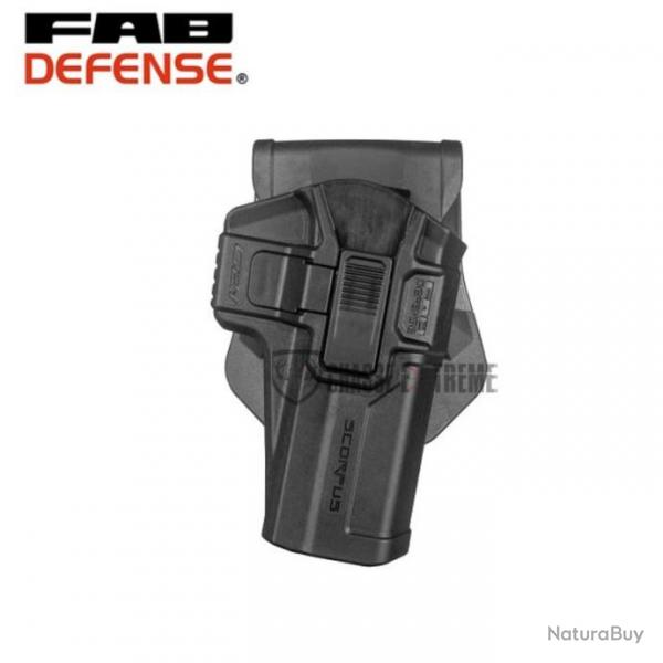 Holster FAB DEFENSE Scorpus M1 Rtention Niveau 2 pour Glock 45 Droitier Noir