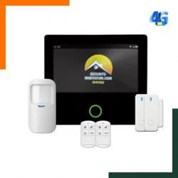 Kit d'alarme maison sans fil GSM, 4G Wifi - Manuel en FR - Autocollants dissuasifs Livraison rapide