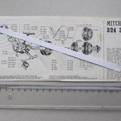 MOULINET MITCHELL 324 325: AUTHENTIQUE feuillet descriptif ancien - Croquis avec pièces détachées