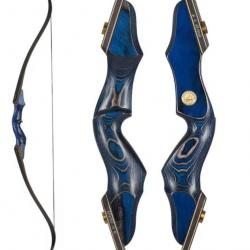 Arc Recurve Laminé Bleu de 25 Lbs à 50 Lbs - Droitier