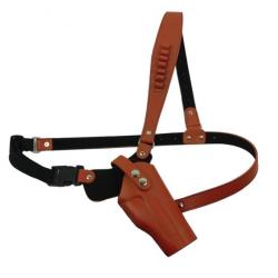 Holster d'épaule en cuir marron - LIVRAISON GRATUITE