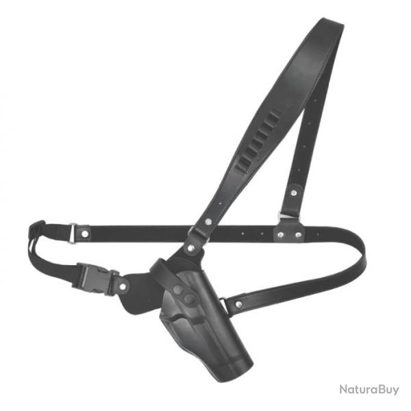 Holster d'paule en cuir noir - LIVRAISON GRATUITE