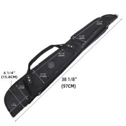 Étui à fusil souple en cuir et toile 97cm - LIVRAISON GRATUITE - Noir