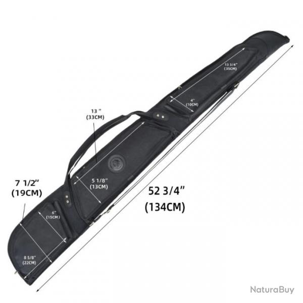 tui  fusil souple en cuir et toile 134cm - LIVRAISON GRATUITE - Noir