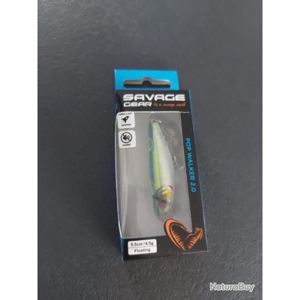 SAVAGE GEAR Leurre Pop Walker 2.0 - 5.5 cm 4.5Gr