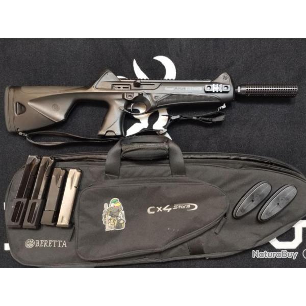 Carabine semi-automatique BERETTA CX4 STORM - Calibre 9x19 + Housse et 4 chargeurs (Occasion bon ta