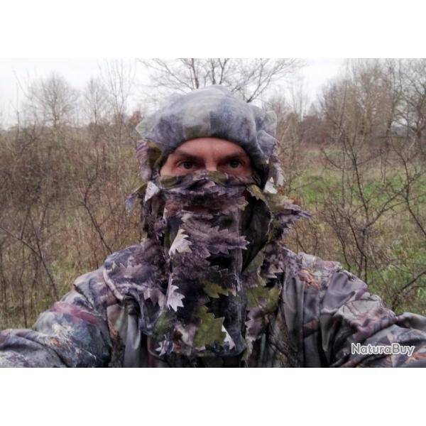 Cagoule camouflage avec voilette visage pour poste afft. En stock, livraison rapide !