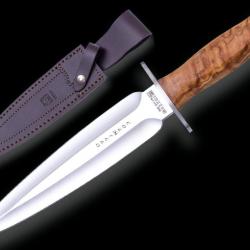 Joker , CO-108 Couteau de chasse , dague bois d'olive avec lame de 21 cm