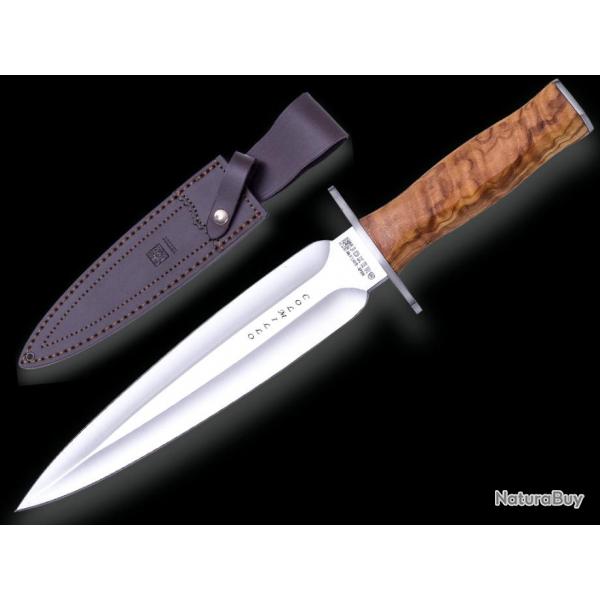 Joker , CO-108 Couteau de chasse , dague bois d'olive avec lame de 21 cm