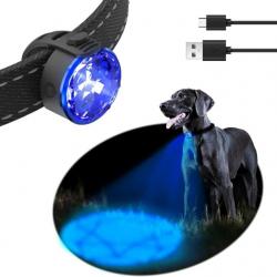 Lampe de remorque rechargeable pour animal de compagnie - Léger en forme de diamant - Restez visibl