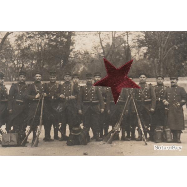 CPA -Carte Photo Groupe de Militaires- N339