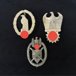 Reproduction - Lot de trois badges - Allemand WW2