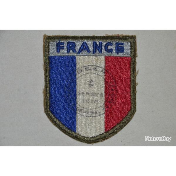 INSIGNE FRANCE LIBERATION-PATCH FABRICATION AMERICAINE-FORCES FRANCAISES LIBRES-1944