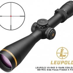 Lunette LEUPOLD VX-5HD 3-15x56 CDS-ZL2 METRIC Side Focus FireDot 4 FIne