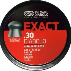 Boîte de 150 plombs JSB Diabolo Exact - Cal. 30