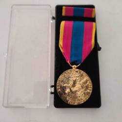 Médaille DEFNAT Défense Nationale Or ordonnance - Armée Française dans sa boite