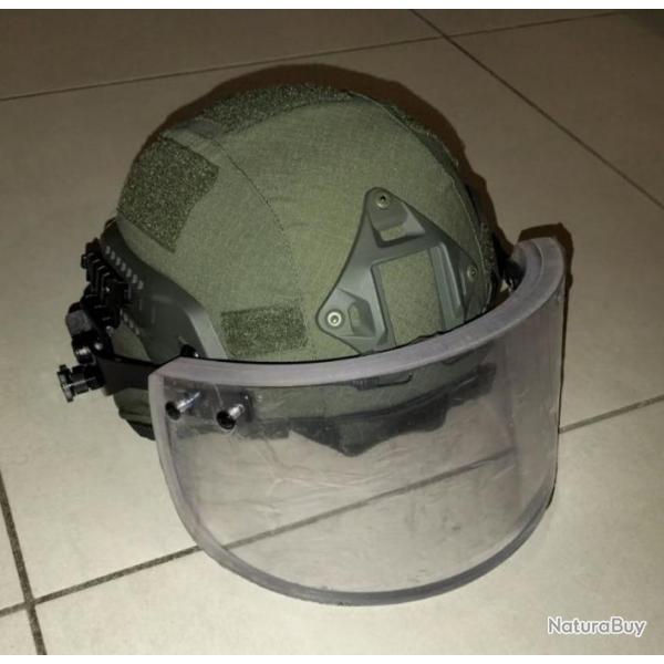 Casque pare balle + visire pas balle.