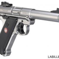 PISTOLET RUGER MARK IV INOX BULL FILETE CALIBRE 22LR