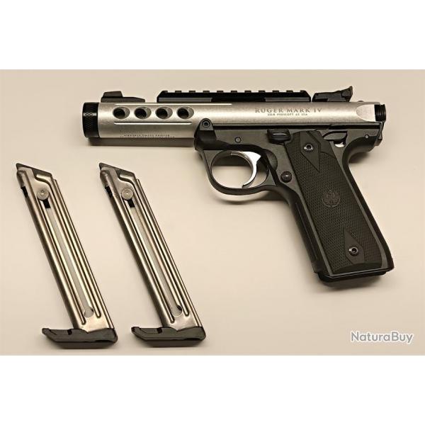 PISTOLET RUGER MARK IV 22/45 LITE GRIS CALIBRE 22LR