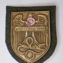 allemand ww2 plaque warschaux