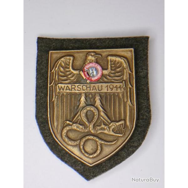 allemand ww2 plaque warschaux