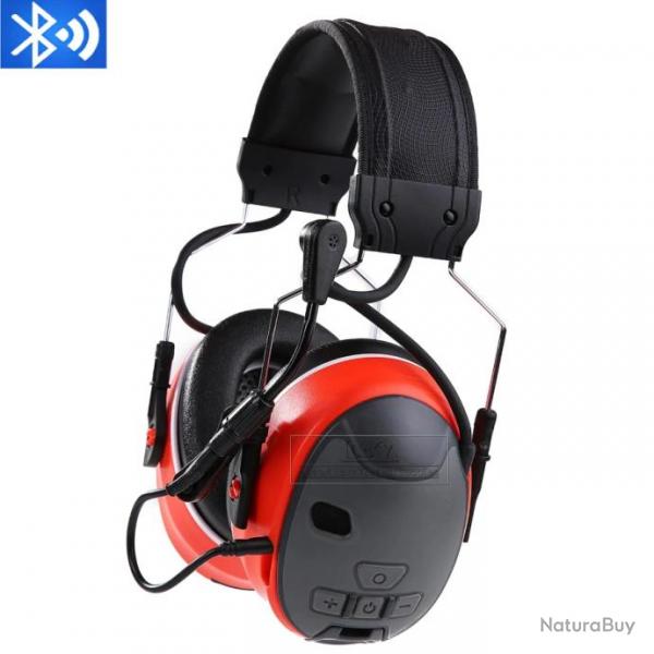 Casque Intra-Auriculaire  Suppression de Bruit Bluetooth C51 sans Fil protection auditive Rouge