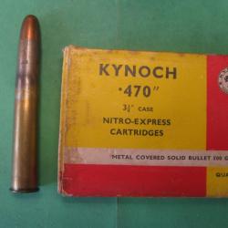 Une belle cartouche Kynoch cal 470  " 3" 1/4 Nitro Express + boite sur demande .