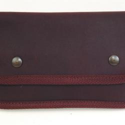 ETUI CARTOUCHIERE 10 BALLES TOILE IMPERMEABLE MARRON DE CEINTURE