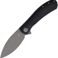 Couteau Trollsky Mandu XL Black Lame Acier D2 Manche G10 IKBS Linerlock Clip PKM004XL