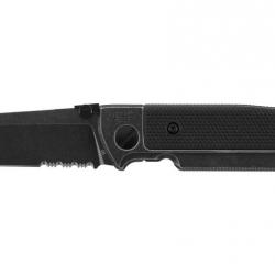 Couteau pliant walther q5 steel frame folder blackwash serrated