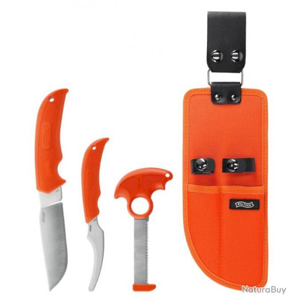 Kit de depecage walther hunter knife set 2 - orange