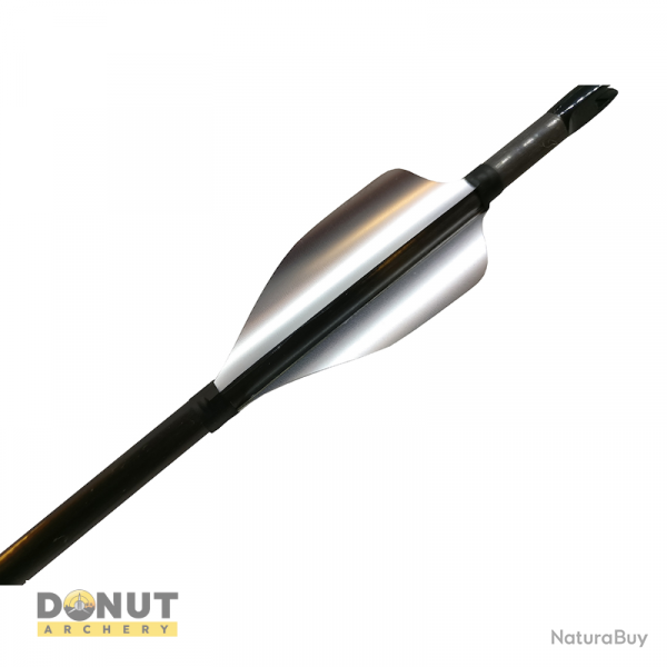 Plumes de flche Xs Wings 50mm Low - Argent Metallique / Droitier